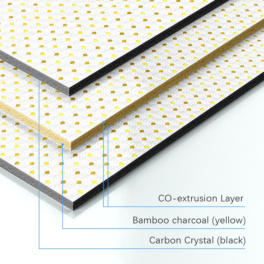 Varios dise&ntilde;os de texturas de madera Chapa de madera de carb&oacute;n de bamb&uacute;/Panel de pared de coextrusi&oacute;n de fibra de cristal de carbono y panel de pared. Tablero