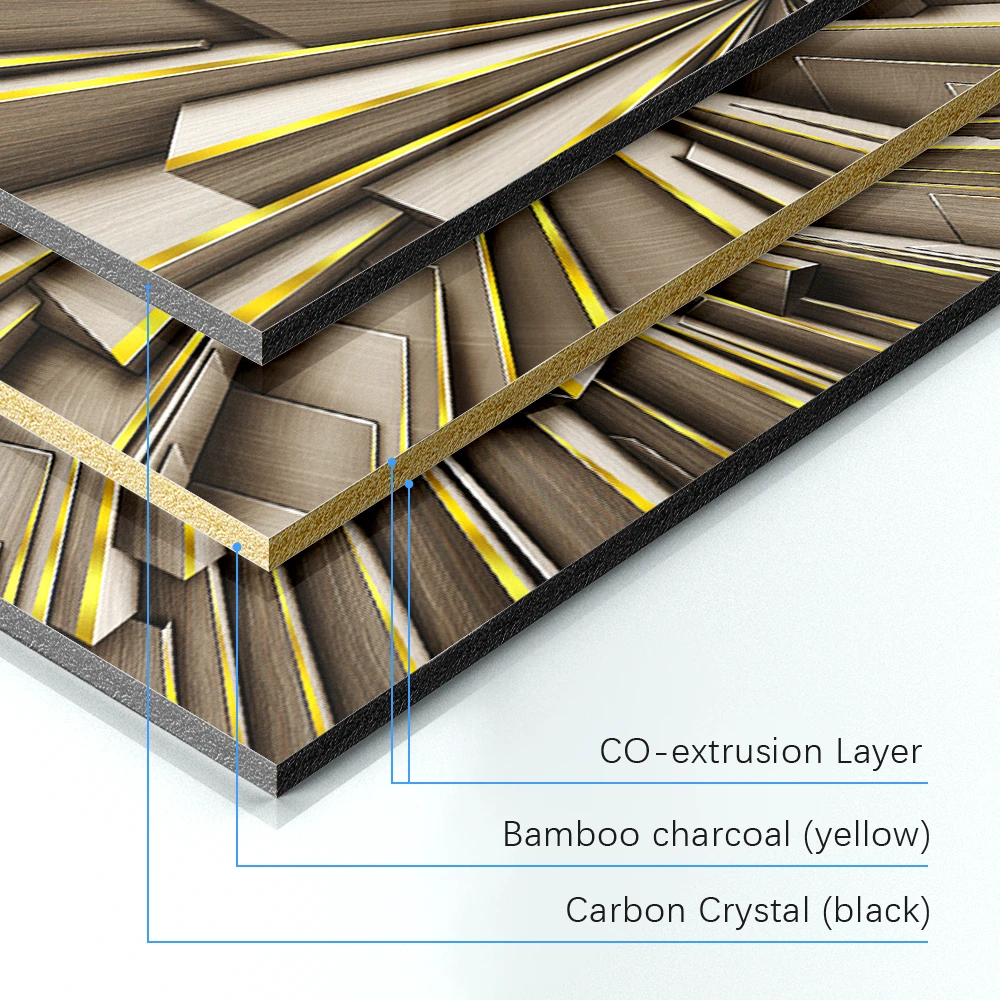 Suministro directo de paneles de cristal de carbono ign&iacute;fugos en origen, paneles decorativos de paredes interiores de fibra de madera de carb&oacute;n de bamb&uacute; Paneles
