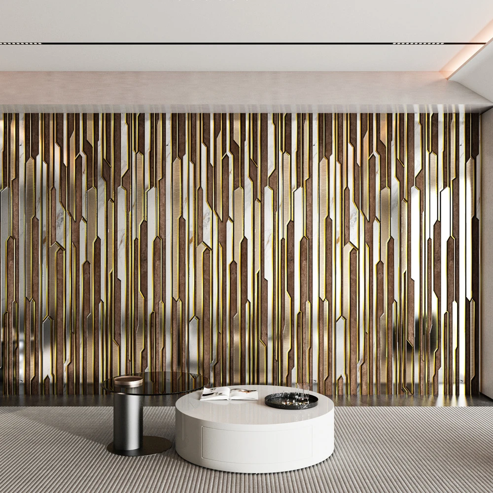 Paneles de pared de carb&oacute;n de bamb&uacute;, tela para dormitorio, instalaci&oacute;n f&aacute;cil y r&aacute;pida, pared de Wpc resistente a plagas Panel interior para dise&ntilde;o de habitaciones