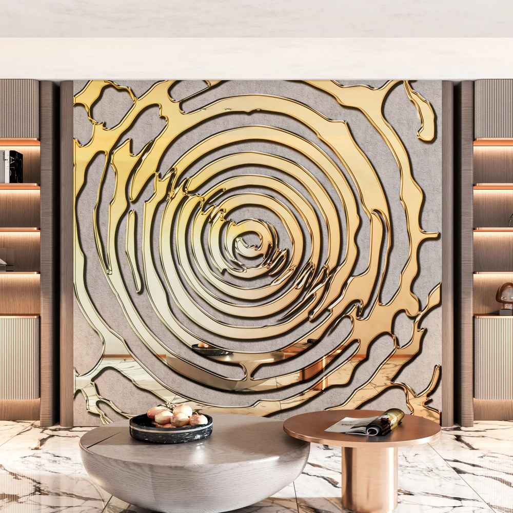 Panel de pared de WPC de carb&oacute;n de bamb&uacute; de PVC con efecto de piedra de carb&oacute;n de bamb&uacute; de 5 mm para decoraci&oacute;n de interiores de villas Decoraci&oacute;n