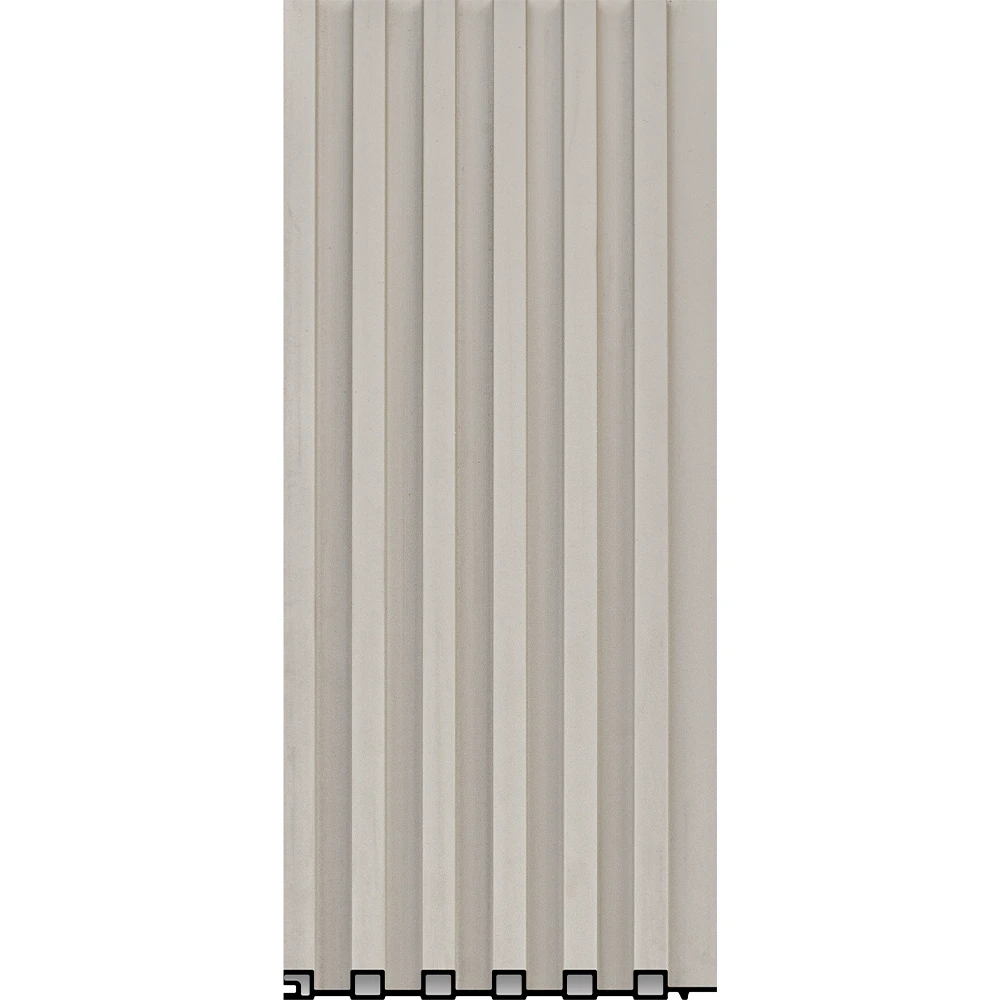 Panel de pared estriado de WPC de alta calidad para decoraci&oacute;n de casas de lujo, revestimiento de paredes interiores de f&aacute;cil instalaci&oacute;n, moderno e impermeable Antiest&aacute;tico