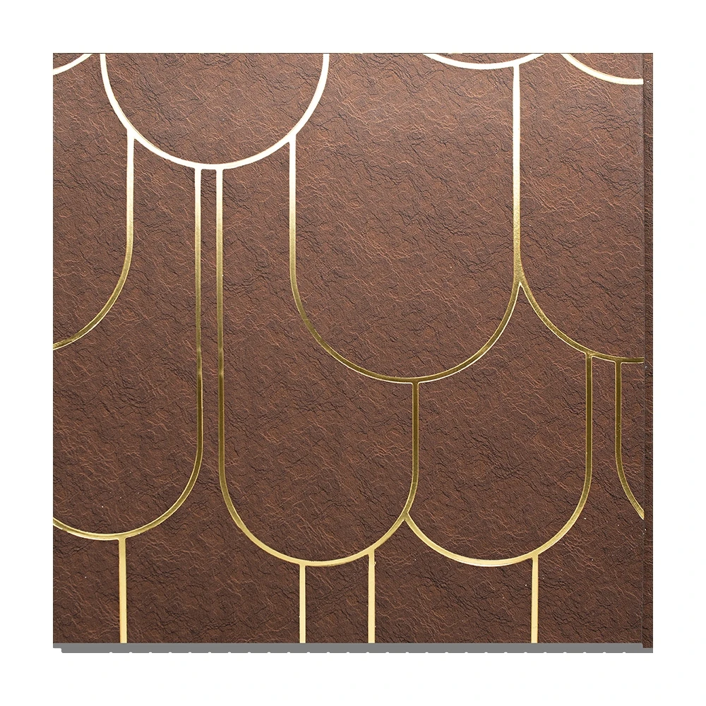 Moderno Dise&ntilde;o Panel de pared decorativo PS WPC Panel de pared de poliestireno Antiest&aacute;tico A prueba de humedad Patr&oacute;n geom&eacute;trico Hogar