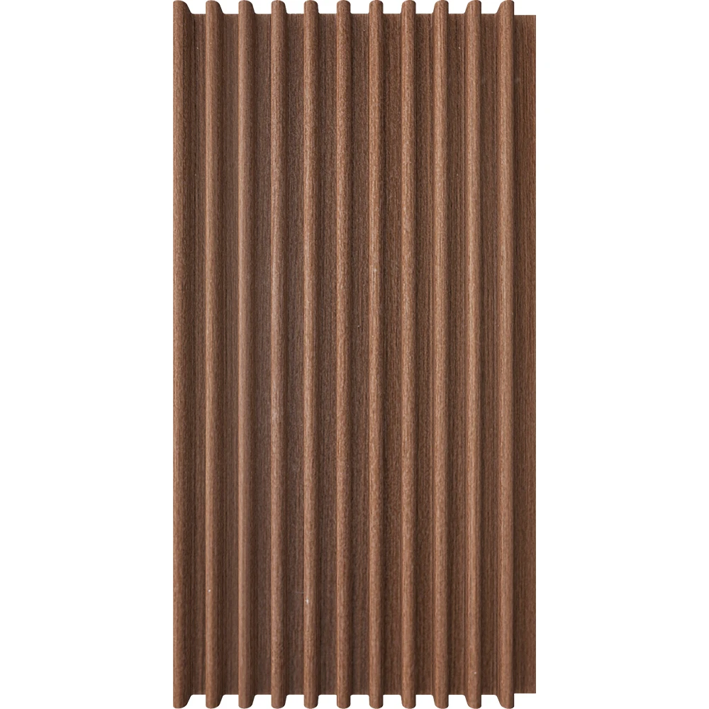 Panel de pared estriado de WPC de bamb&uacute; impermeable a prueba de humedad para decoraci&oacute;n de paredes de TV en interiores