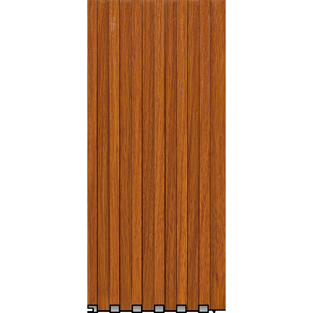 Panel de pared estriado de WPC de alta calidad para decoraci&oacute;n de casas de lujo, revestimiento de paredes interiores de f&aacute;cil instalaci&oacute;n, moderno e impermeable Antiest&aacute;tico