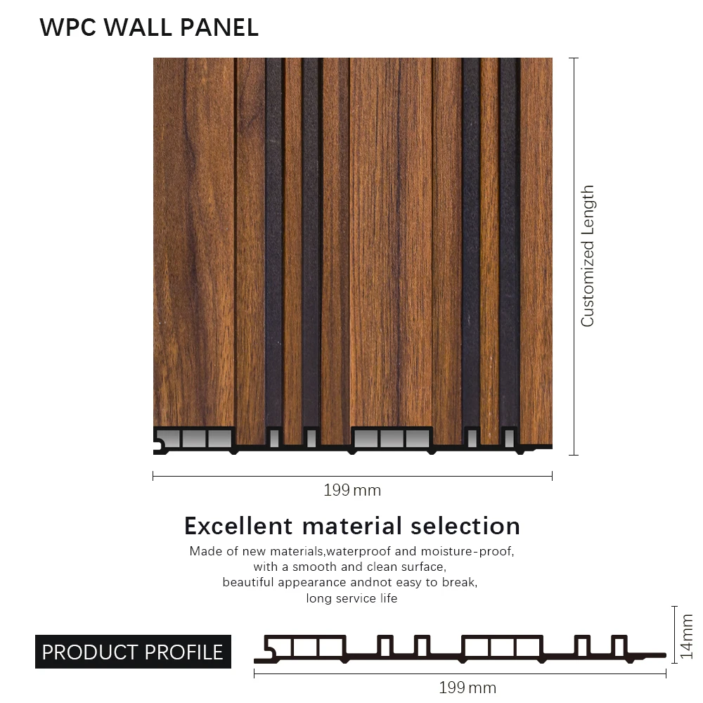 Pared interior de WPC para interiores, compuesto decorativo de WPC resistente a los impactos, impermeable y resistente al agua, para interiores, con chapa de madera impermeable para interiores Placas de paneles
