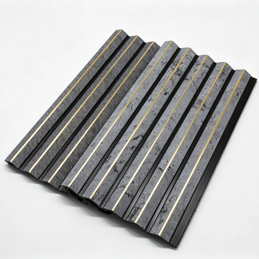 Panel de pared decorativo moderno de PS, dise&ntilde;o de pl&aacute;stico alternativo de madera y espuma polim&eacute;rica, duradero y liviano para paredes interiores