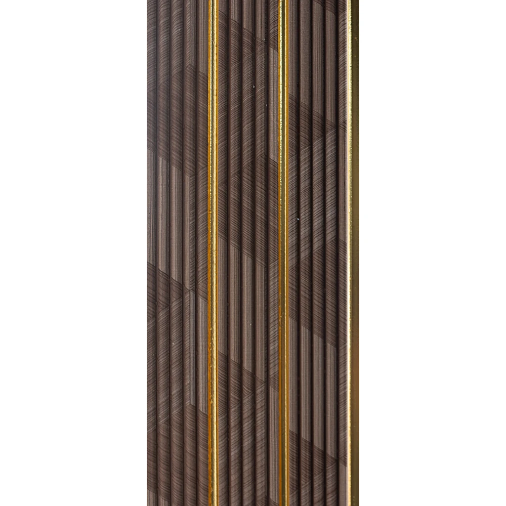 Panel de pared de PS de lujo Poliestireno de alta densidad Tablero de listones decorativo impermeable Revestimiento de pared de carb&oacute;n 3D Escalera de ba&ntilde;o