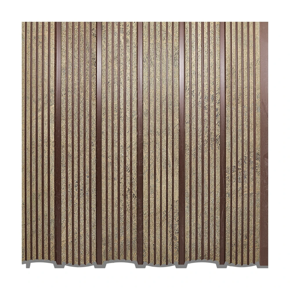 Decoraci&oacute;n de interiores Panel de pared de listones 3D Decoraci&oacute;n con ranuras Panel de pared de madera PS