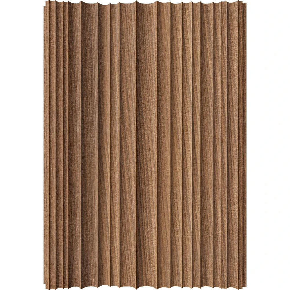 Panel de pared de WPC moderno y personalizable, dise&ntilde;o gr&aacute;fico, impermeable y absorbente de sonido, con tama&ntilde;os personalizados para decoraci&oacute;n de paredes interiores
