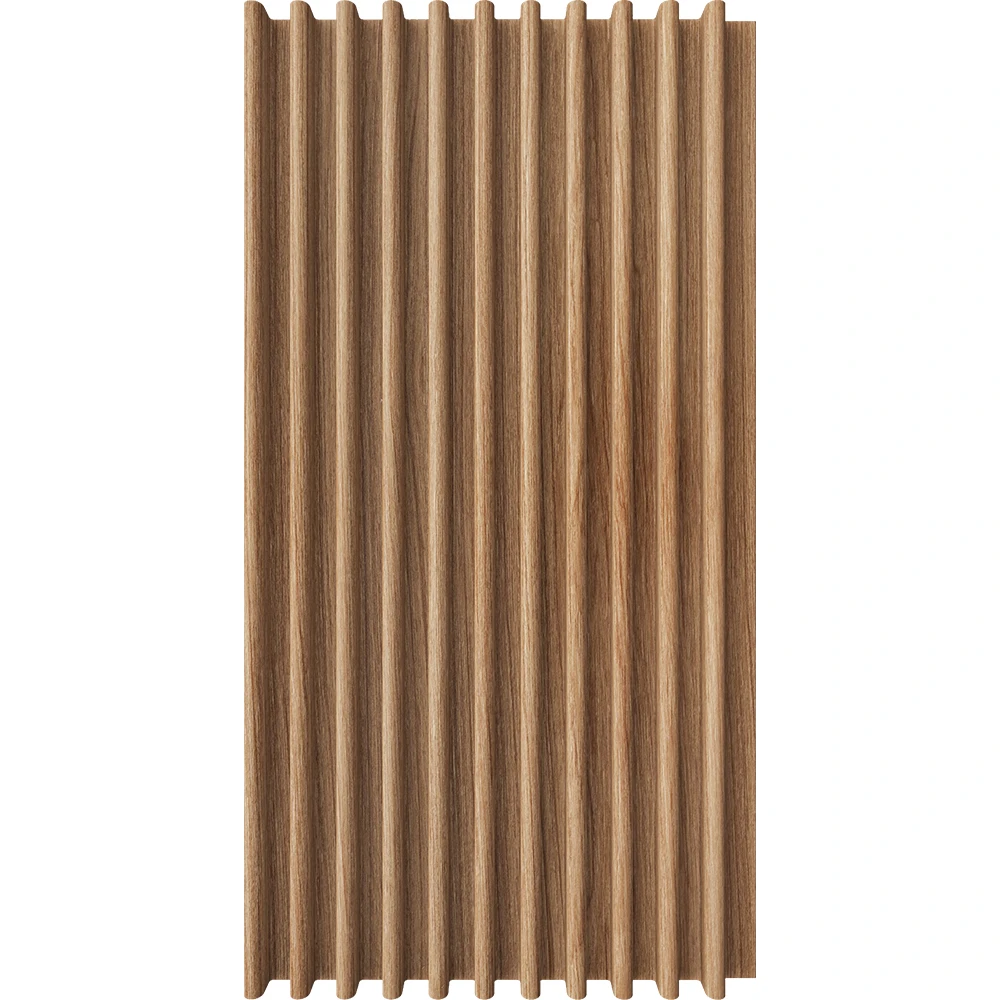Panel de pared estriado de WPC de bamb&uacute; impermeable a prueba de humedad para decoraci&oacute;n de paredes de TV en interiores