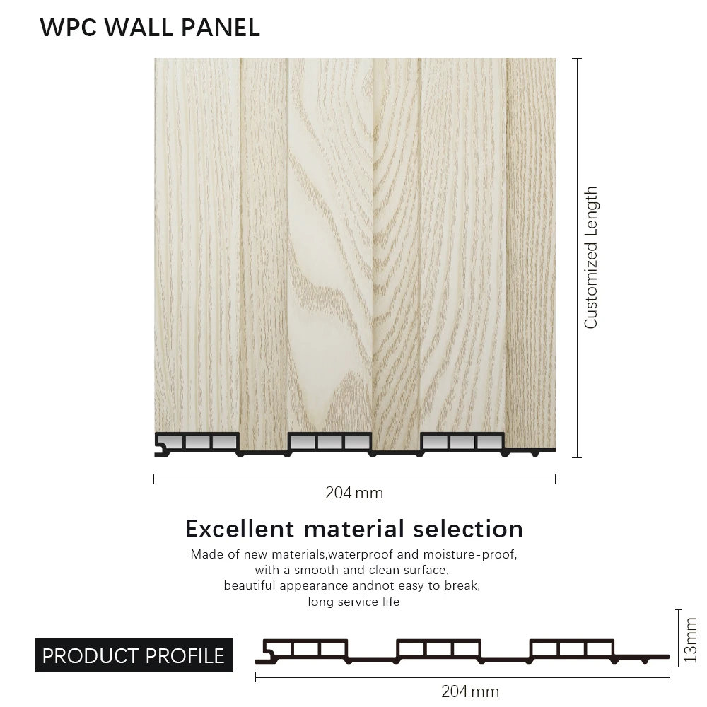 Panel de pared de WPC ecol&oacute;gico, tablero de pared interior antihumedad para la sala de estar del hogar