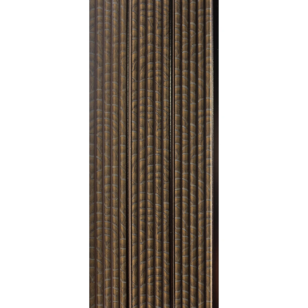Panel de pared de PS de lujo Poliestireno de alta densidad Tablero de listones decorativo impermeable Revestimiento de pared de carb&oacute;n 3D Escalera de ba&ntilde;o