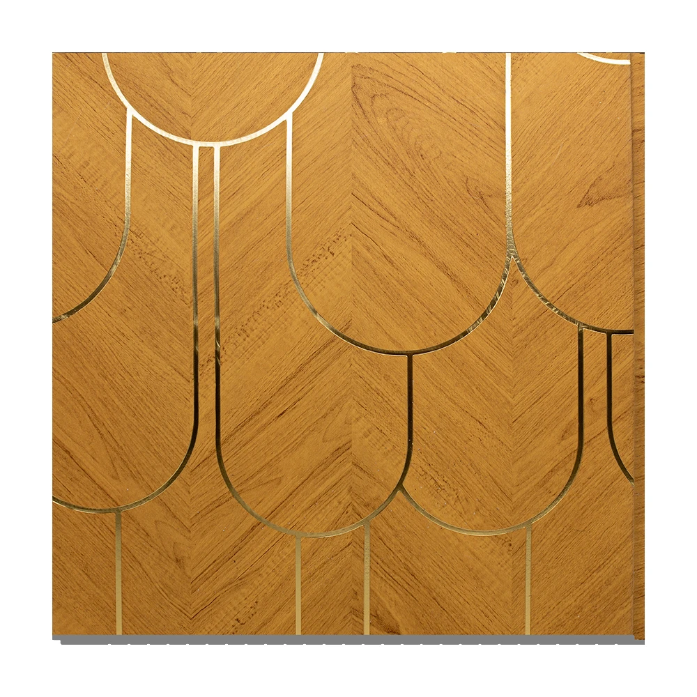 Moderno Dise&ntilde;o Panel de pared decorativo PS WPC Panel de pared de poliestireno Antiest&aacute;tico A prueba de humedad Patr&oacute;n geom&eacute;trico Hogar
