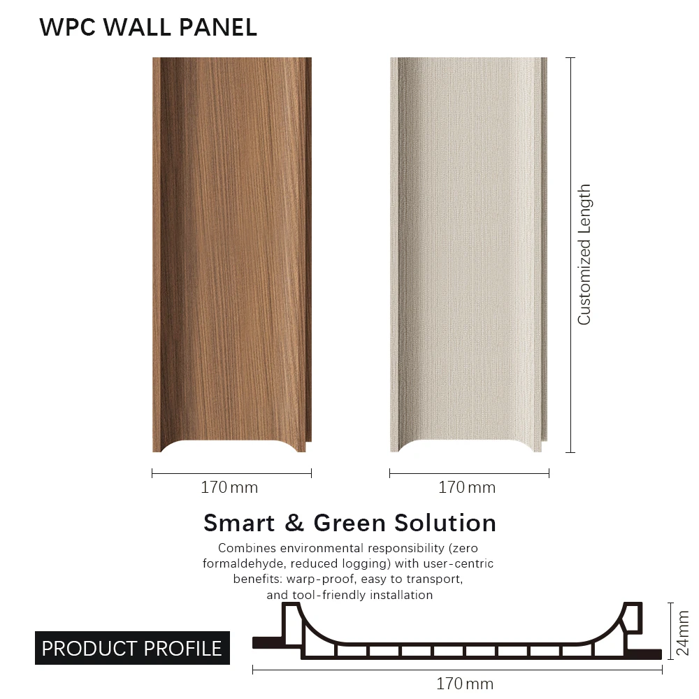 Los paneles de pared de WPC respetuosos con el medio ambiente se utilizan para la decoraci&oacute;n de paredes y techos en interiores, tableros con agujeros redondos