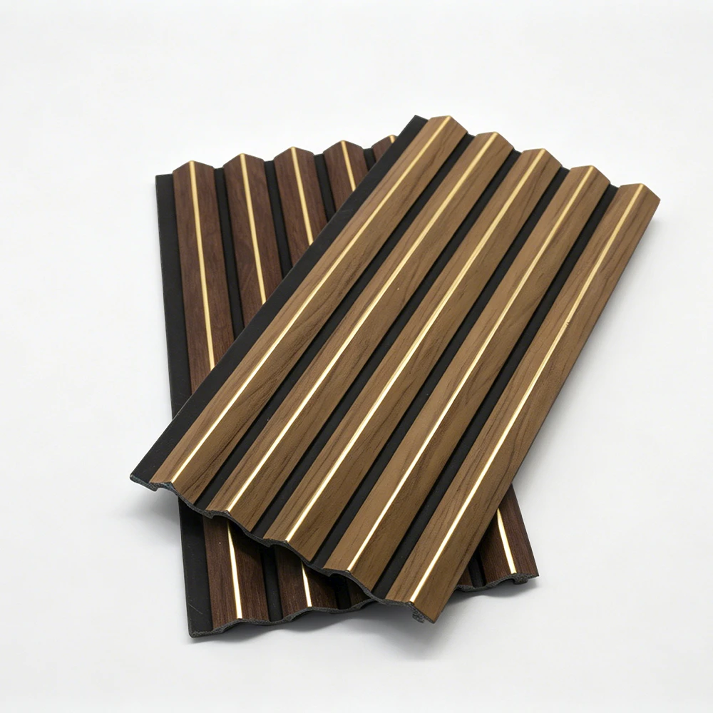 Panel de pared decorativo moderno de PS, dise&ntilde;o de pl&aacute;stico alternativo de madera y espuma polim&eacute;rica, duradero y liviano para paredes interiores