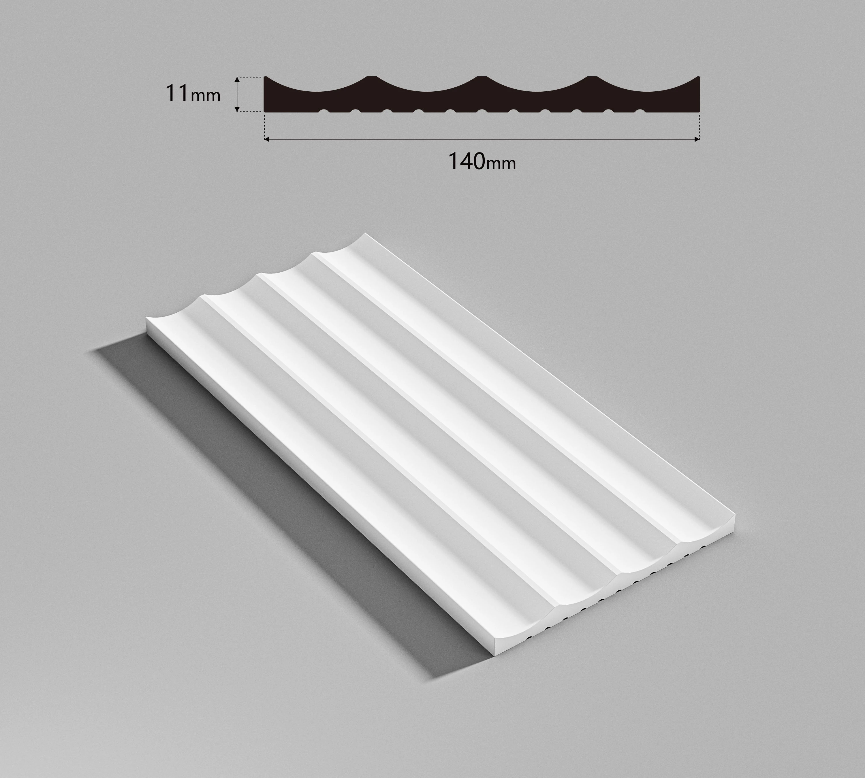 Rodapi&eacute; de piso moderno, fald&oacute;n de pared de PS, impermeable, liviano y f&aacute;cil de instalar